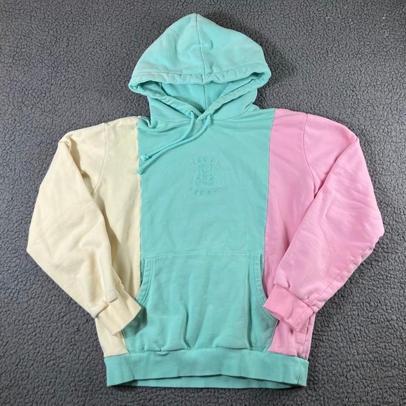 Teddy Fresh Other - Teddy Fresh Colorblock Hoodie Mint Pink Lavender Embroidered Bear Logo Mens M
